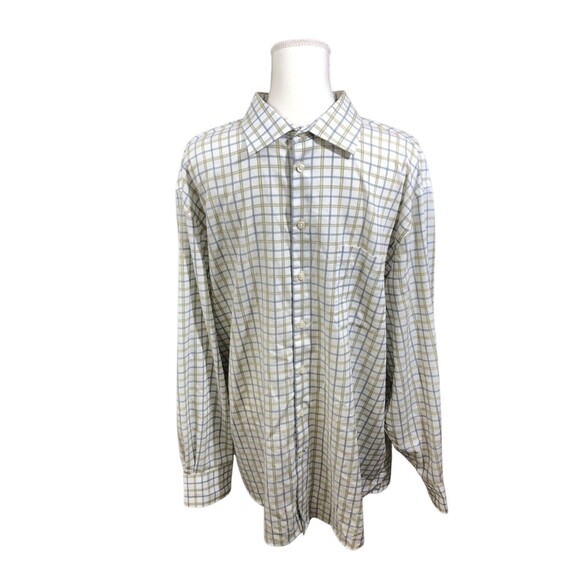 Madison Other - Madison Mens Shirt Button Down White And Blue XLarge Wrinkle Free